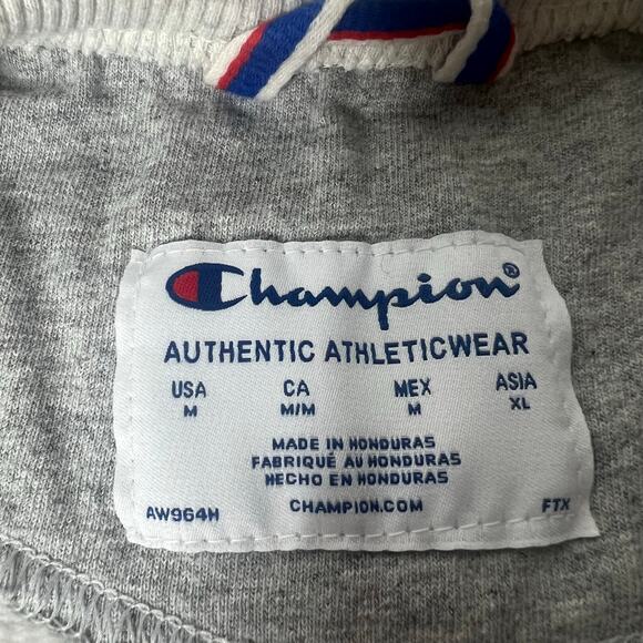 Champion Script Crew Neck Sweatshirt Size Medium Heather Gray Made in USA 90s - Picture 6 of 7
